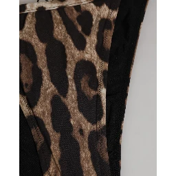 Brown Leopard Triangle Tanga Panty Underwear