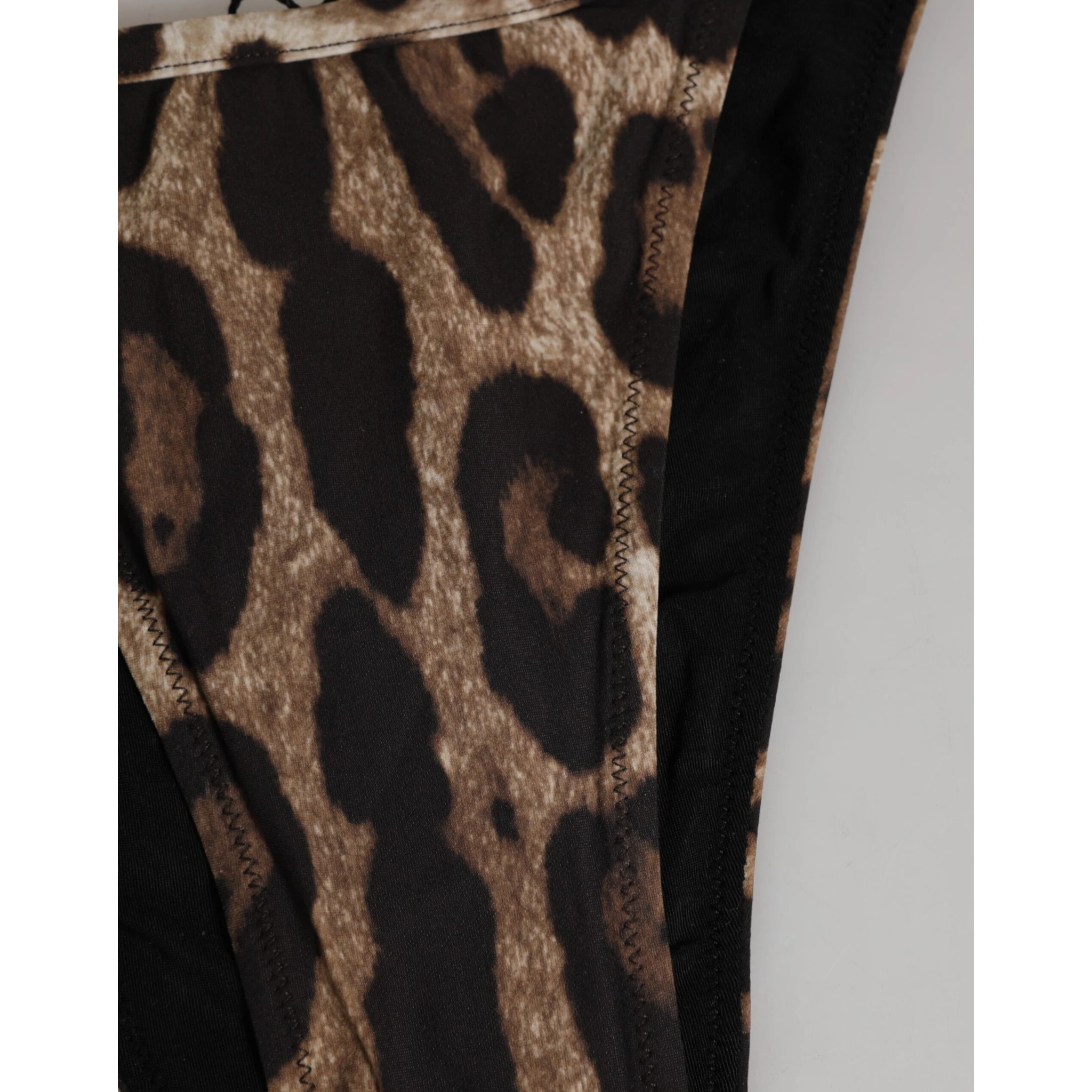 Brown Leopard Triangle Tanga Panty Underwear