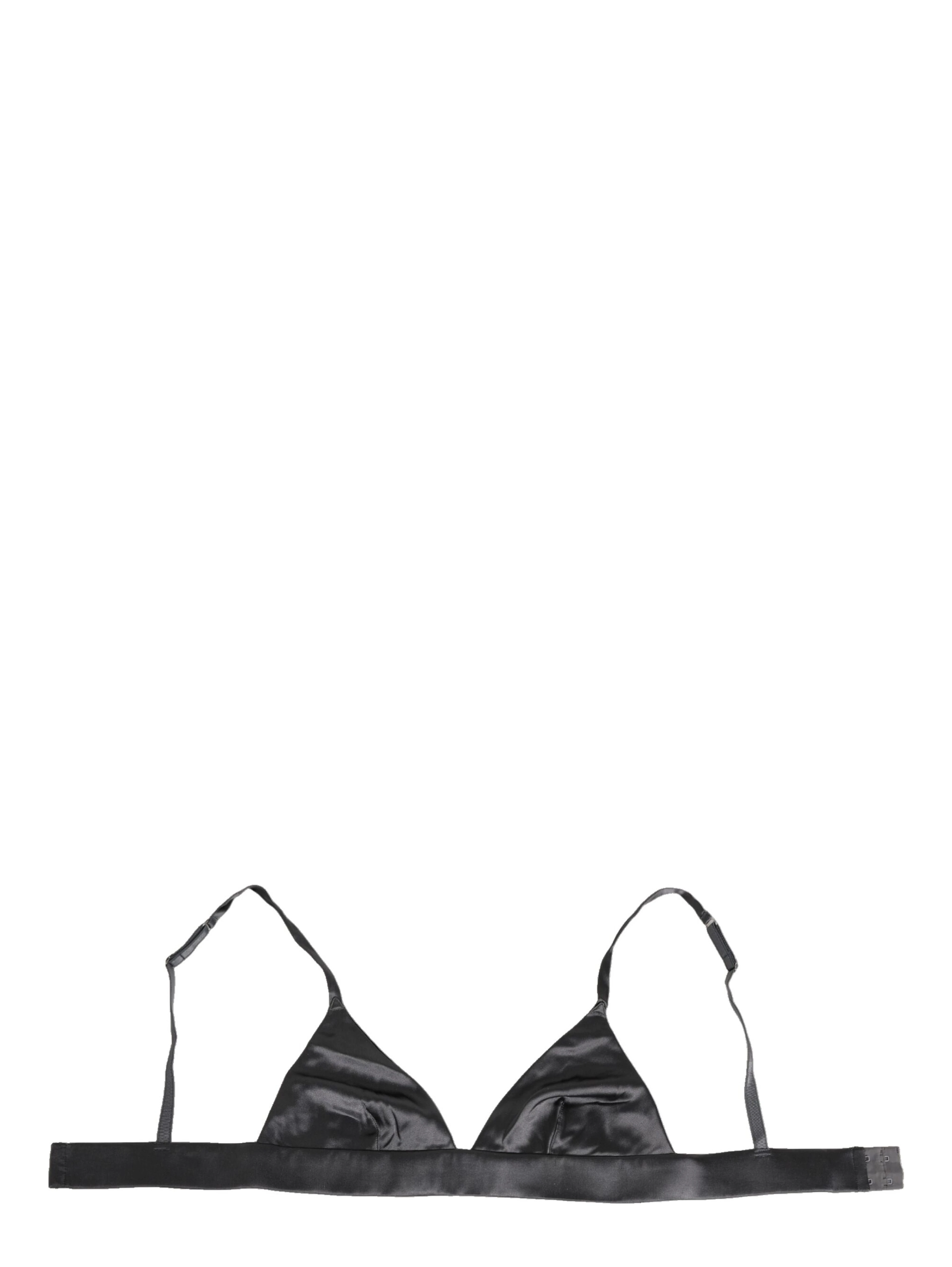 Black Silk Satin Triangle Soft Cup Underwear