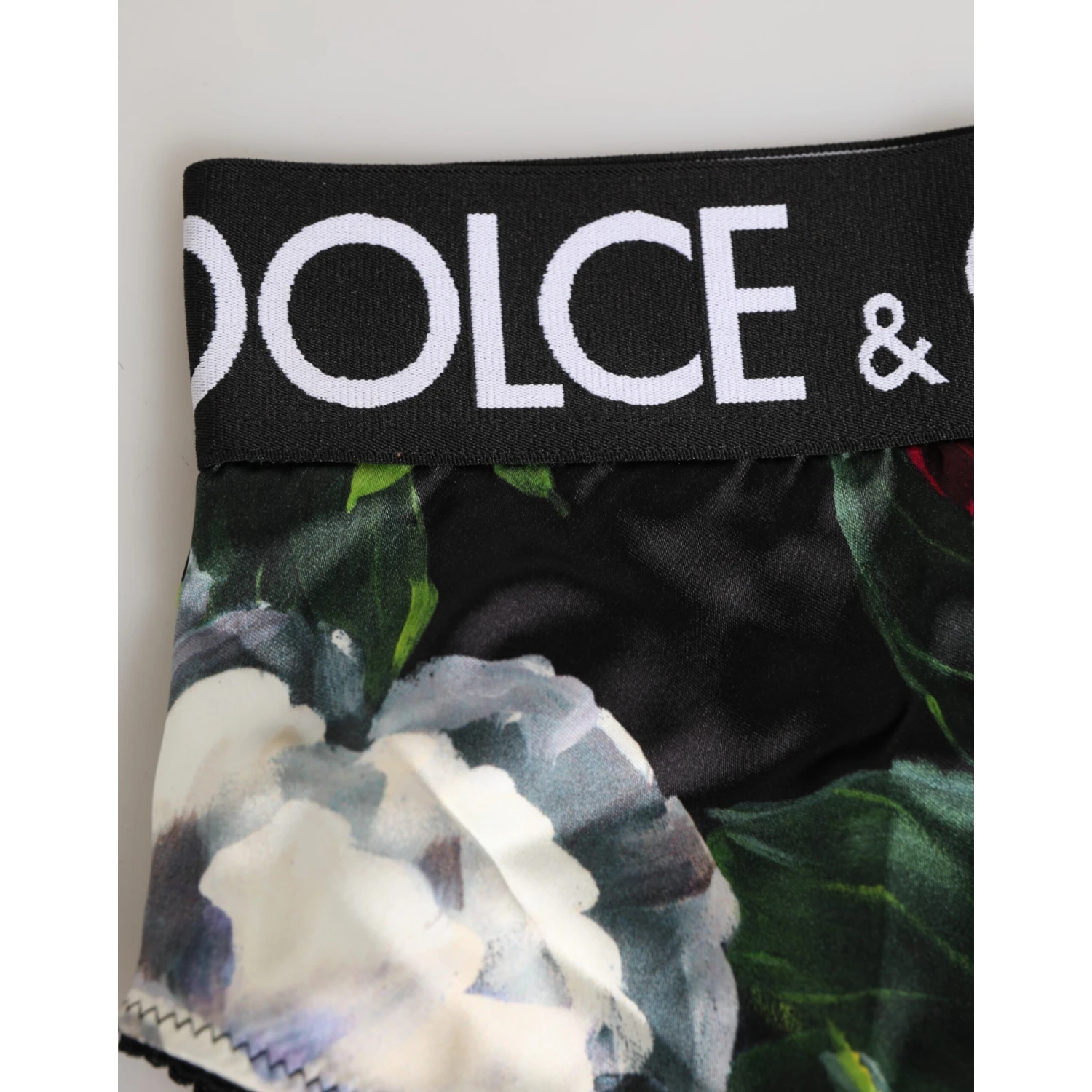 Black Floral Print High Waist Panty  Underwear