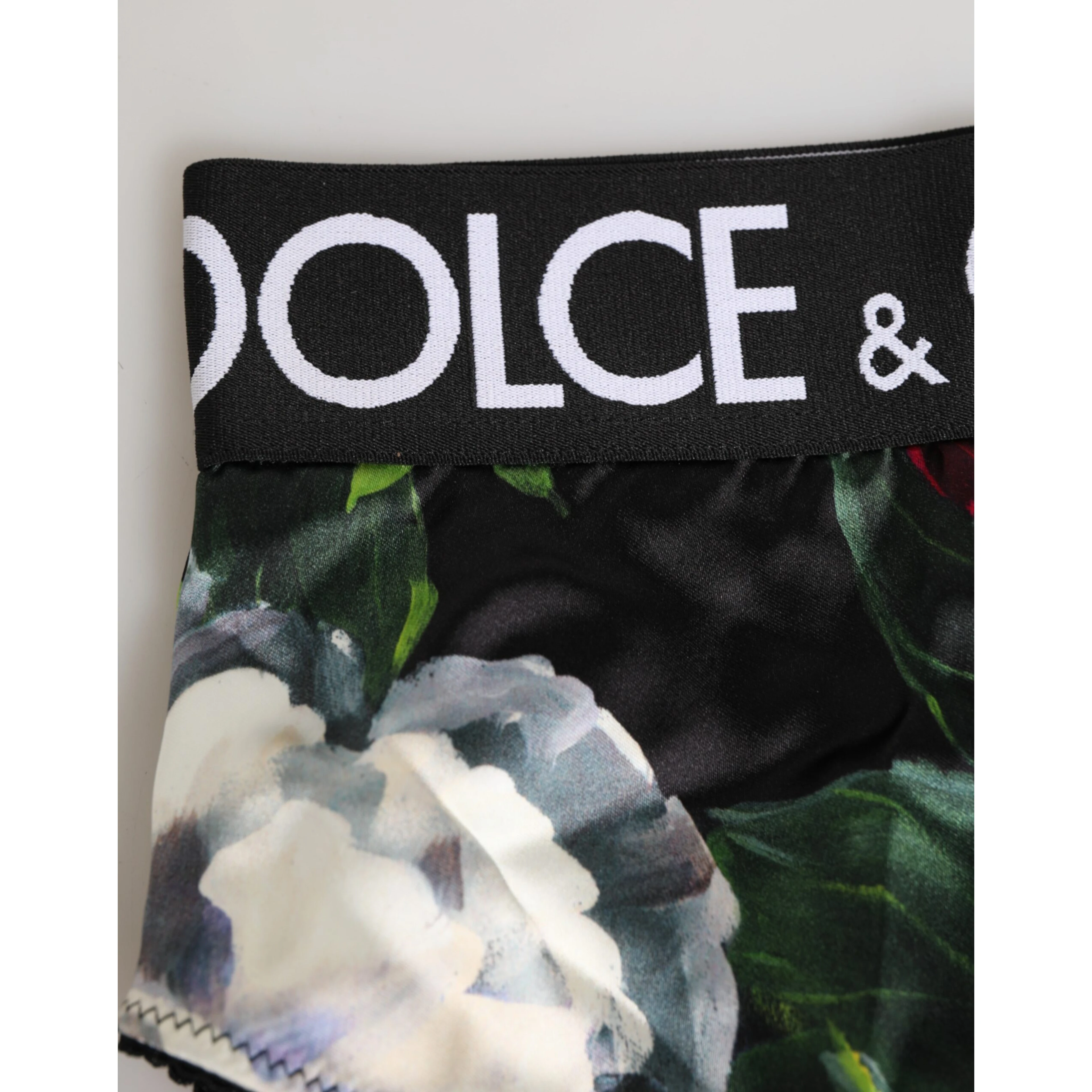 Black Floral Print High Waist Panty  Underwear