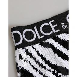 Black White Stripes High Waist Panty Underwear