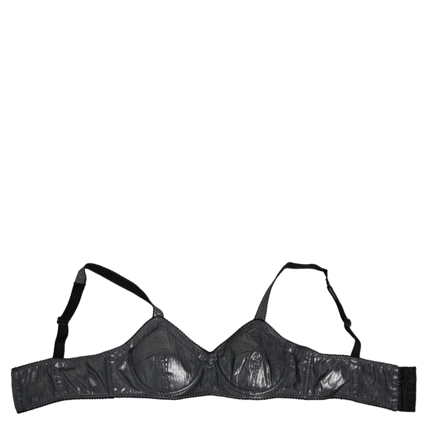 Dark Gray Silk Stretch Balconcino Bra Underwear