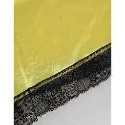 Yellow Satin Silk Mid Waist Underwear Shorts