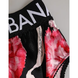 Black Floral Print High Waist Panty Underwear