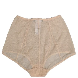 Beige Nylon High Waist Girdle Panty Underwear