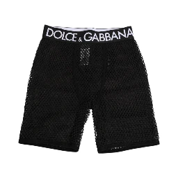 Black Cotton Logo Shorts Midi Trouser Underwear