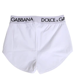 White Nylon Logo Waistband Shorts Underwear