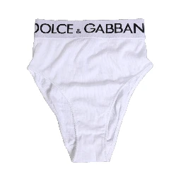 White Cotton Stretch High Waist Panty Underwear