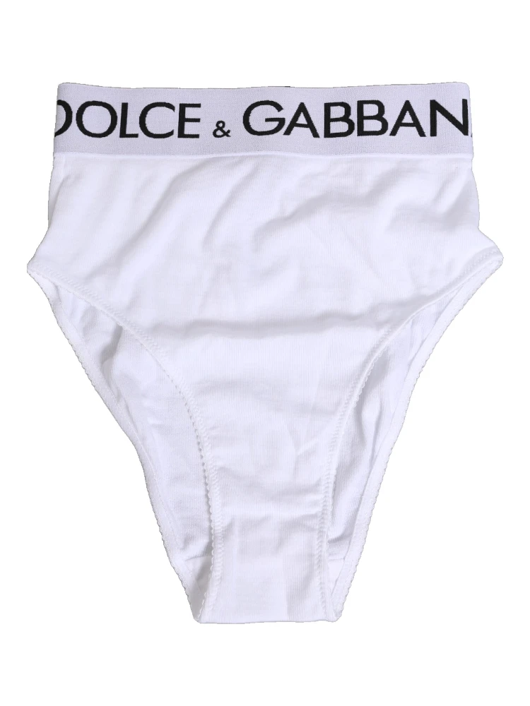 White Cotton Stretch High Waist Panty Underwear