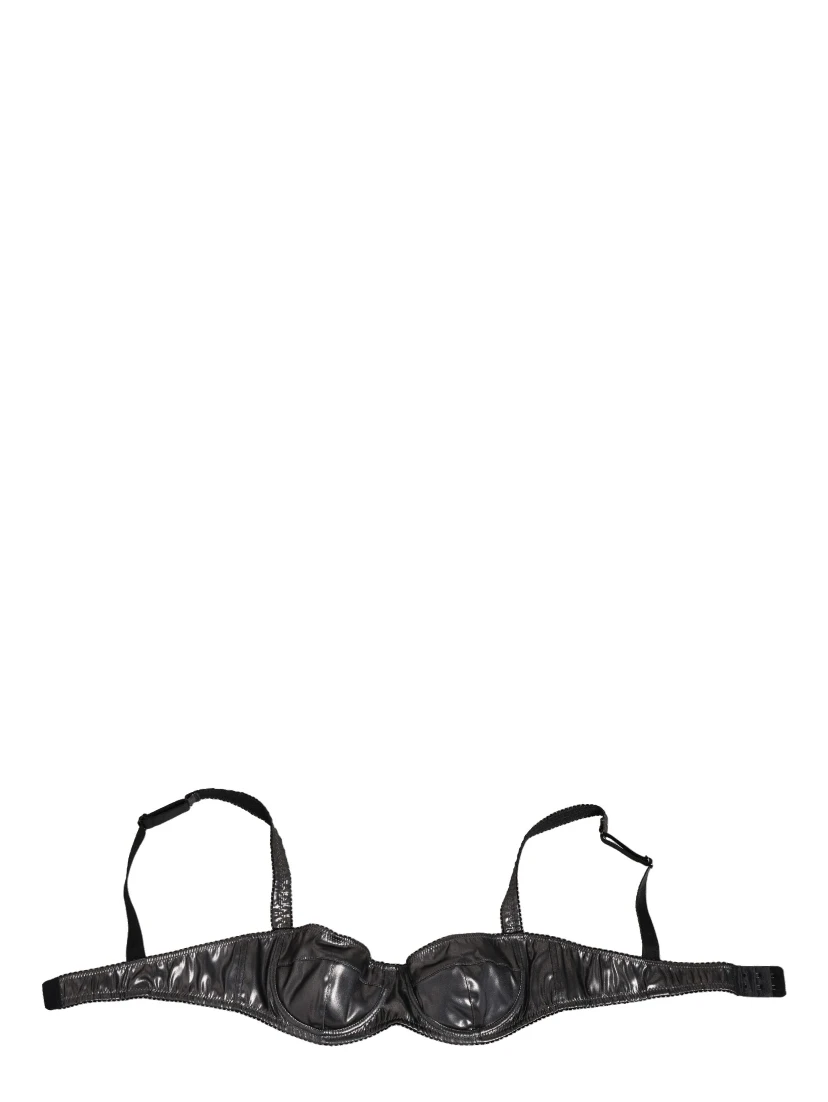 Black Acetate Stretch Balconette Bra Underwear