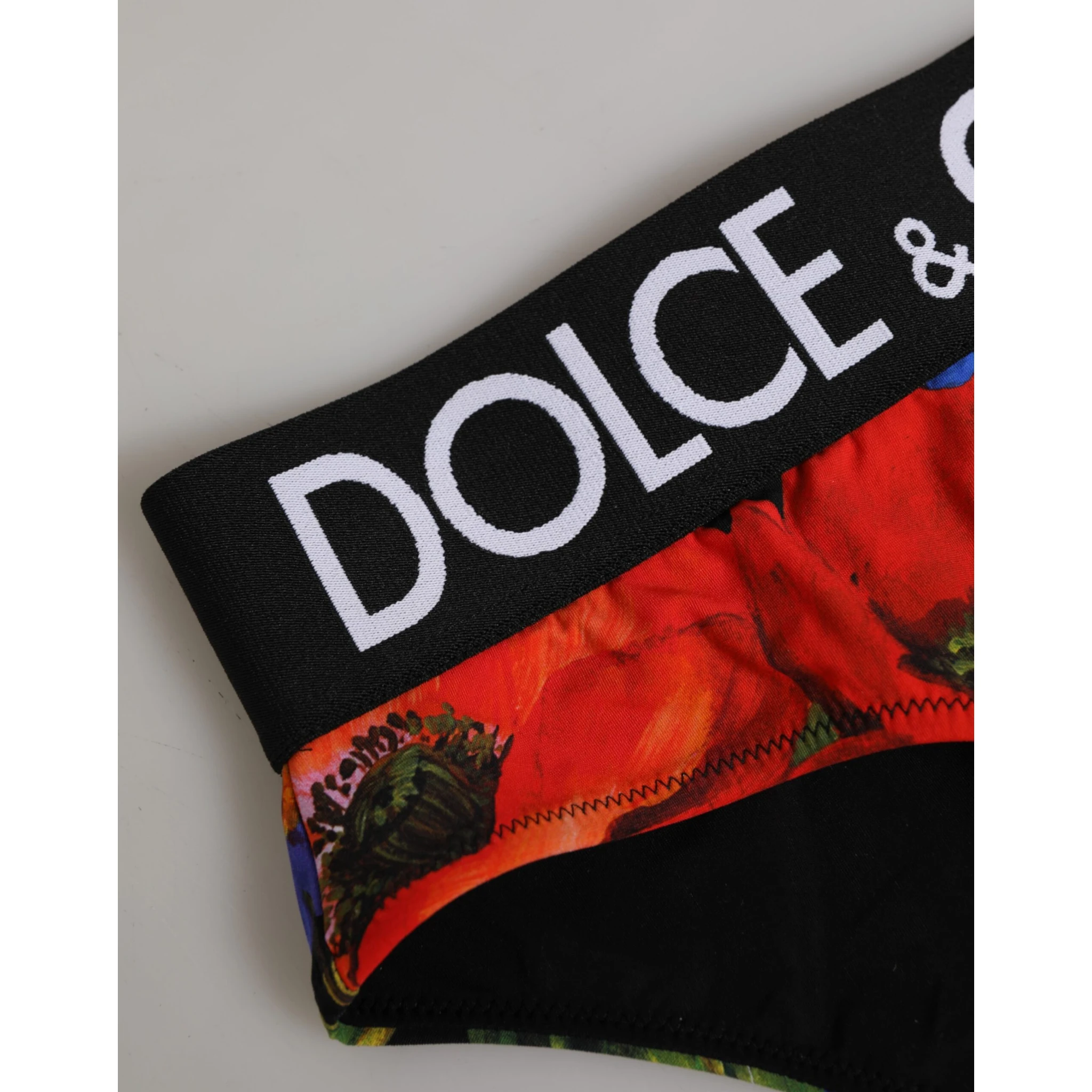 Black Floral Print High Waist Panty Underwear