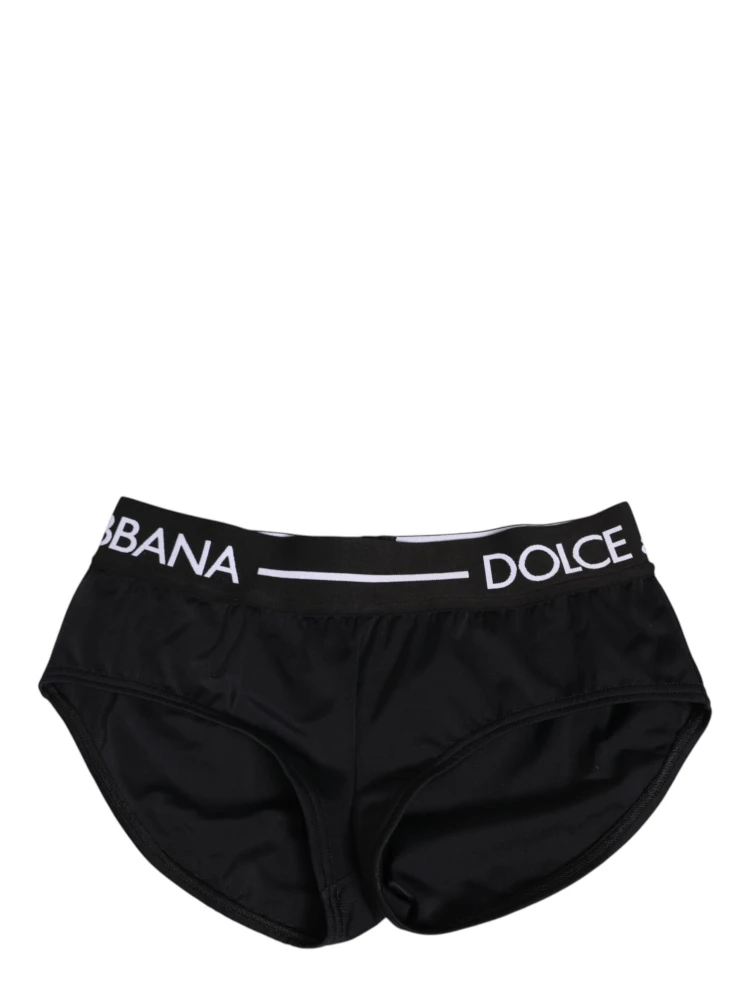 Black Nylon Logo Waistband Shorts Underwear alternative