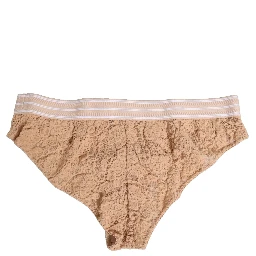 Beige Lace Nylon High Waist Panty Underwear