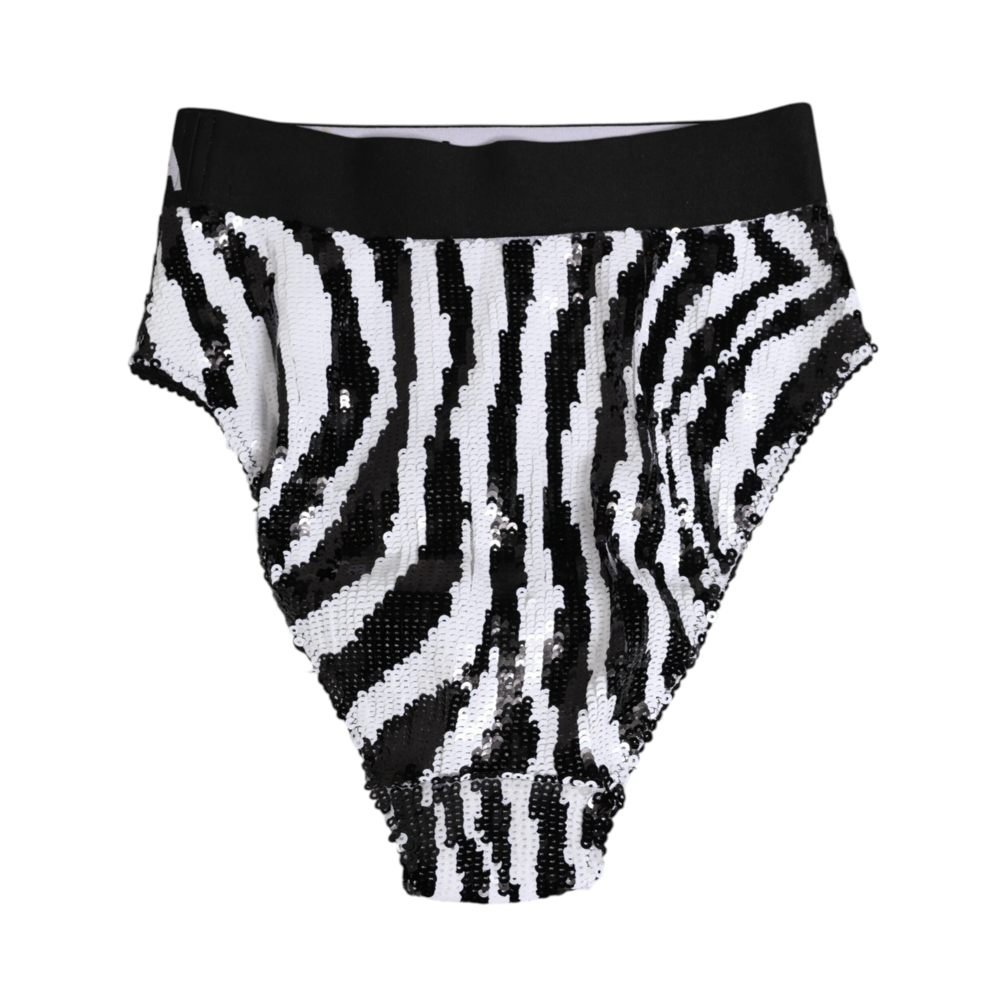 Black White Stripes High Waist Panty Underwear