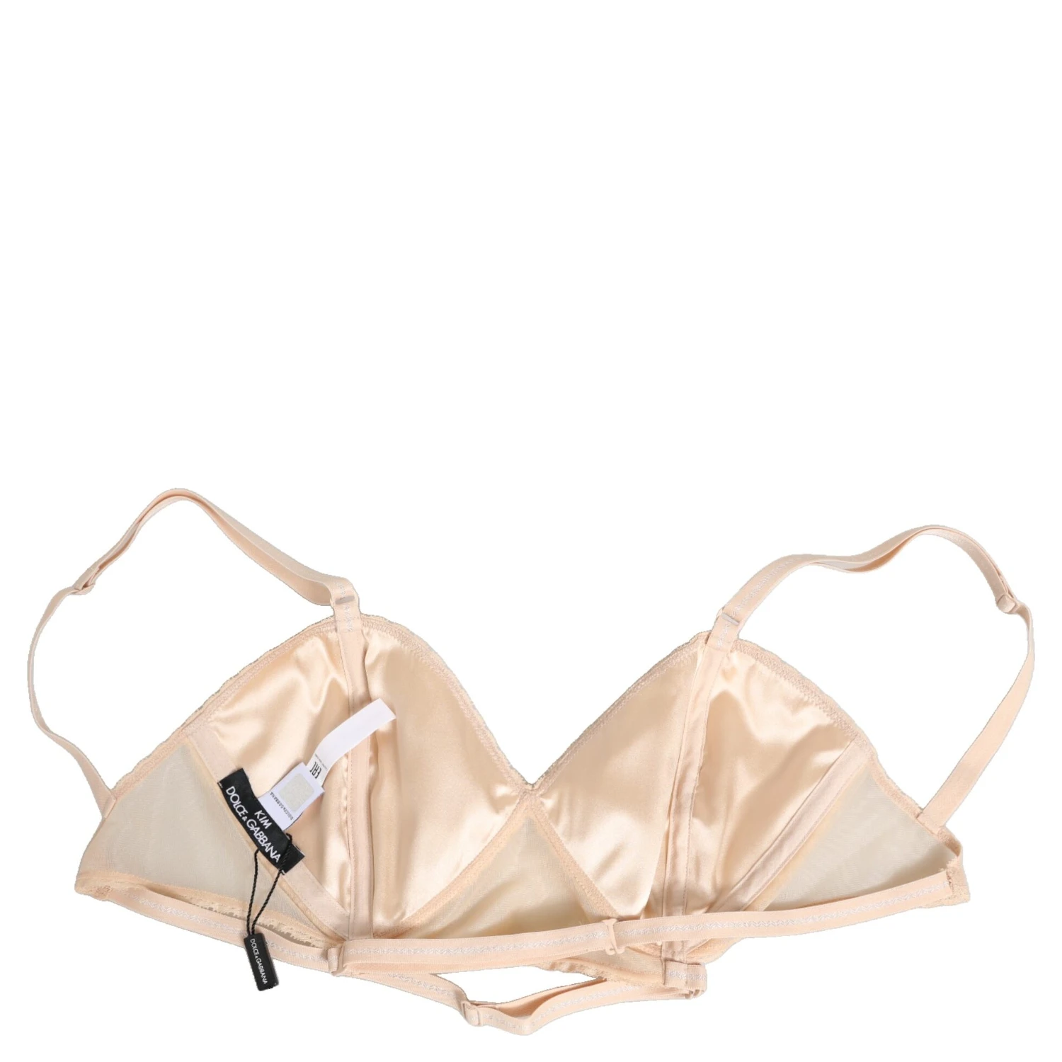 Beige Nylon Triangle Soft Cup Brassiere Underwear
