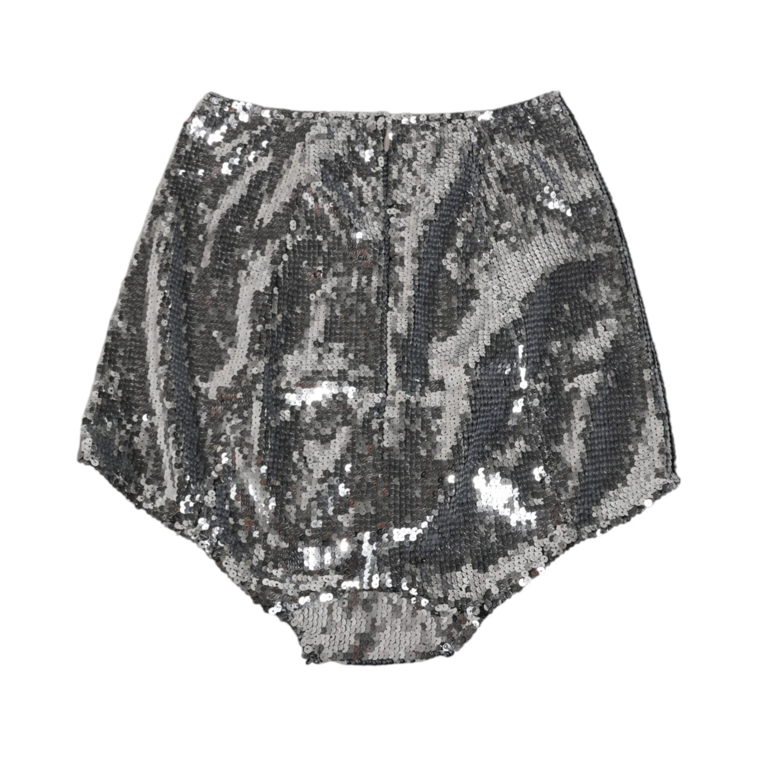 Silver Nylon Sequined Slip Girdle Panty Underwear