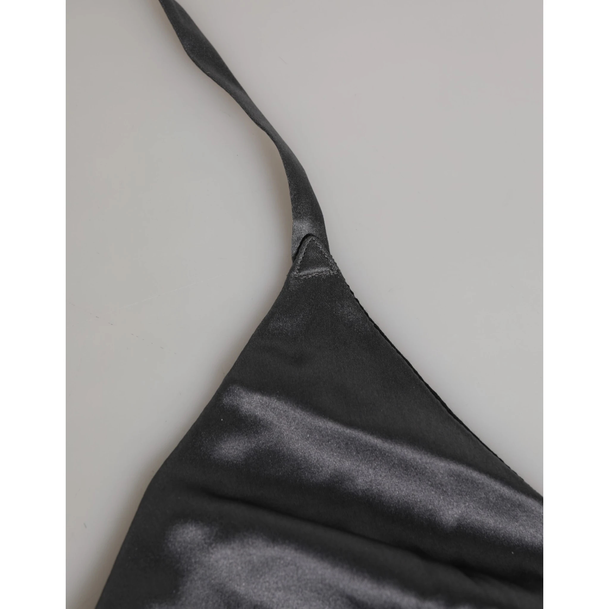 Black Silk Satin Triangle Soft Cup Underwear