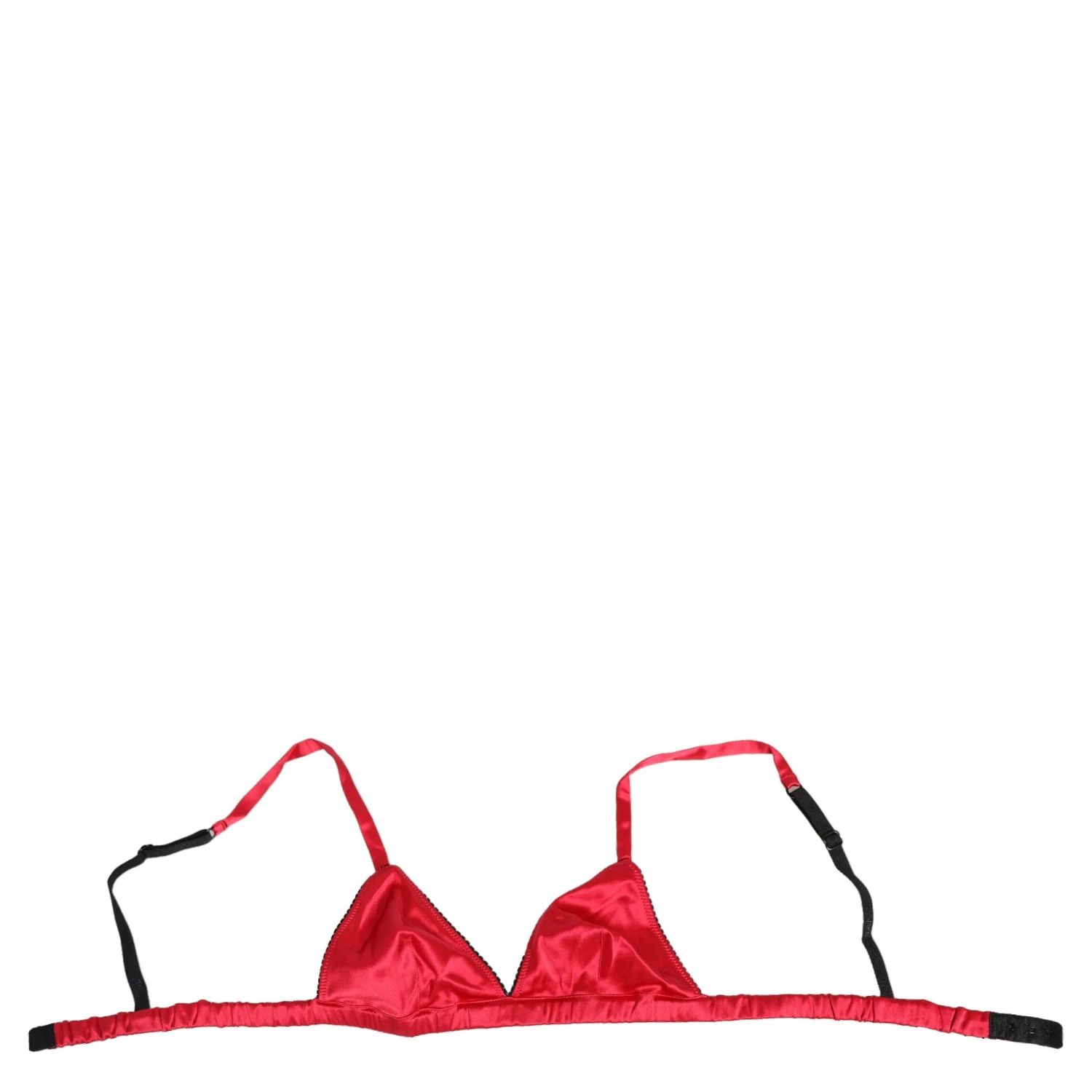 Red Silk Satin Triangle Soft Cup Br Underwear