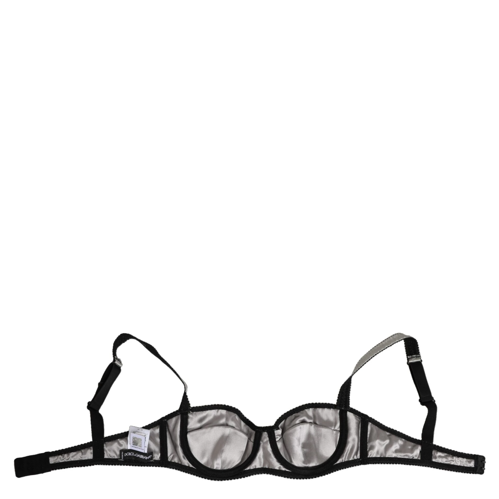 Gray Acetate Stretch Balconcino Bra Underwear