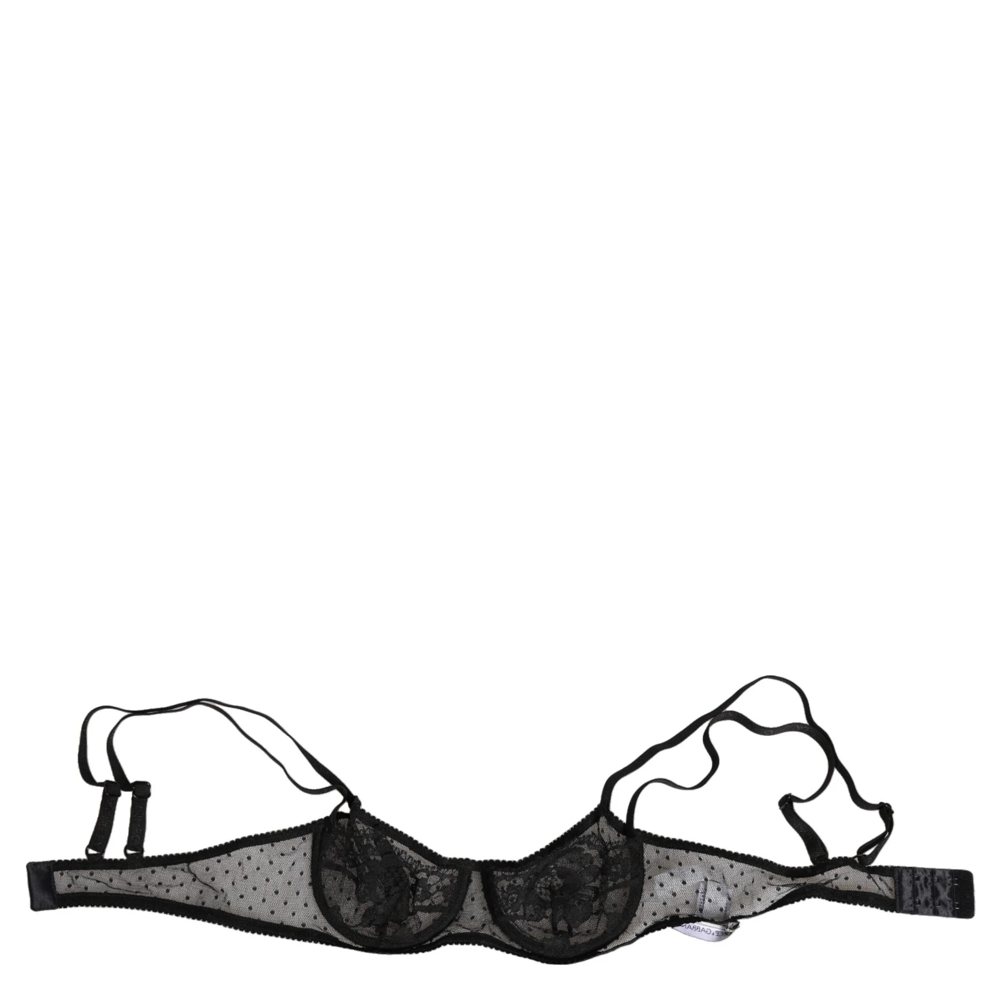 Black Floral Underwired Balconette Bra Underwear