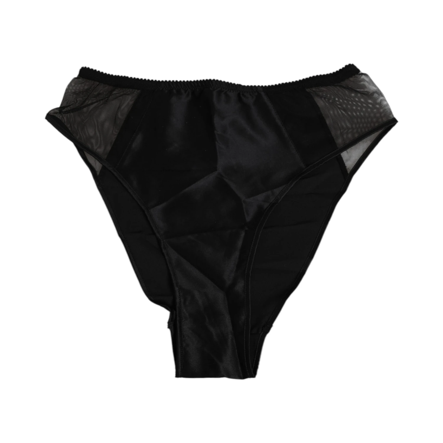 Black Silk Stretch High Waist Panty Underwear