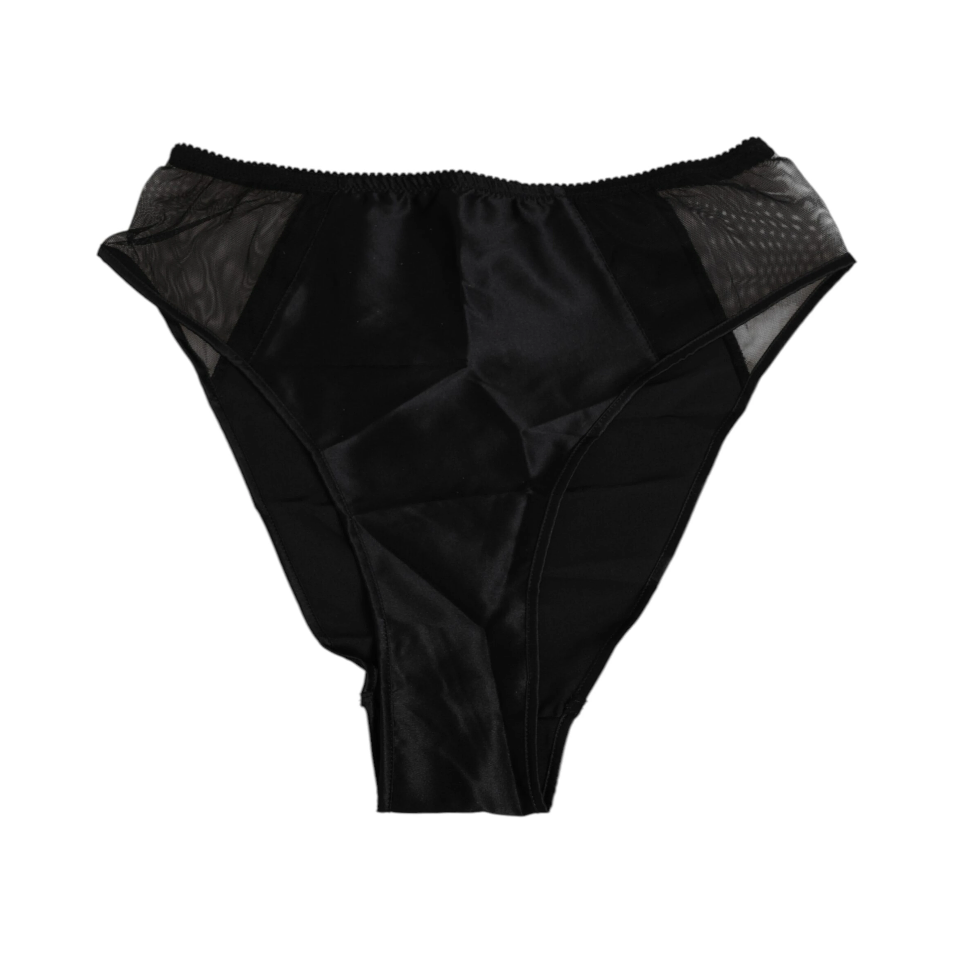 Black Silk Stretch High Waist Panty Underwear