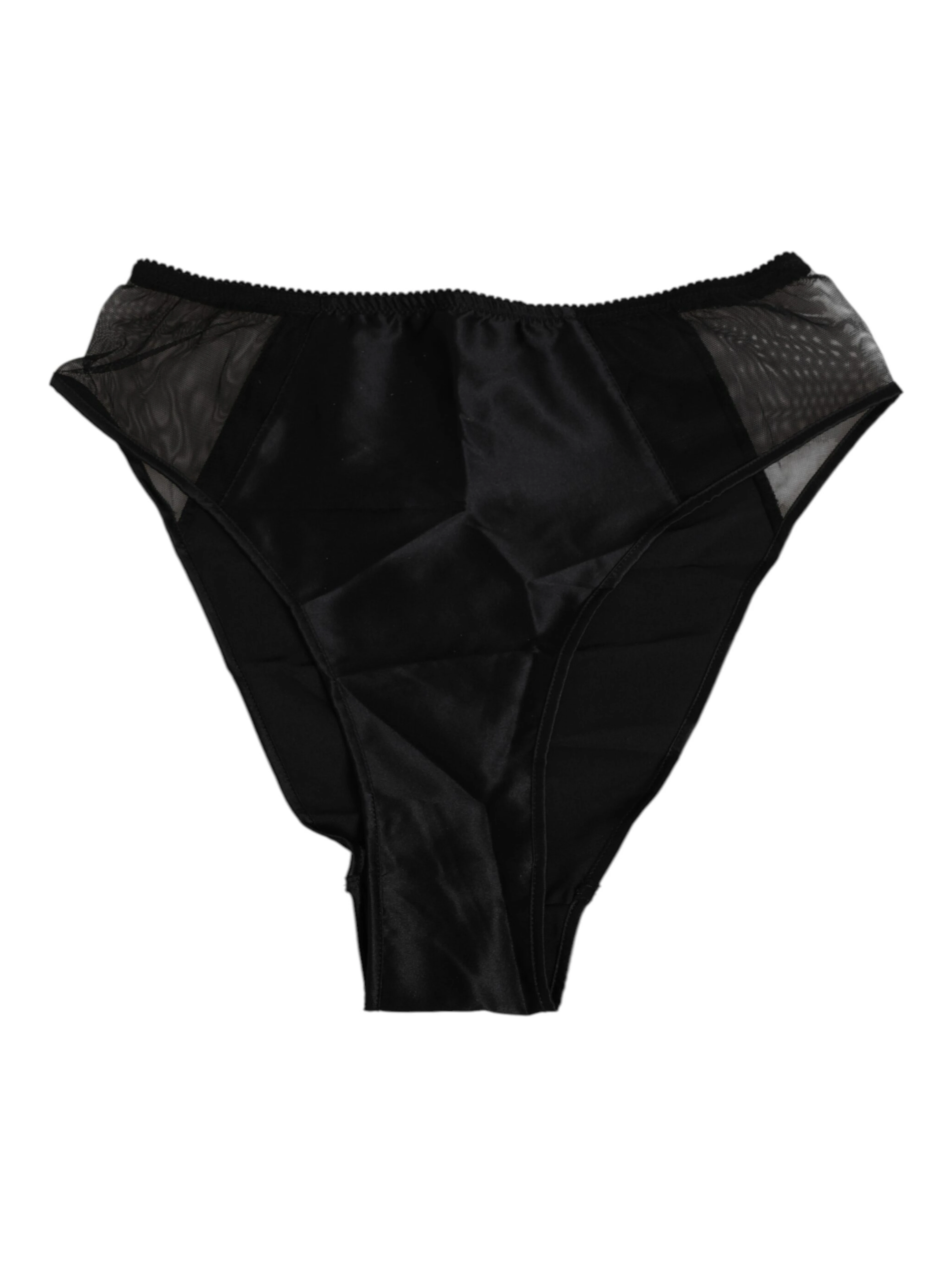 Black Silk Stretch High Waist Panty Underwear