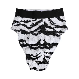 Black White Sequin High Waist Panty Underwear