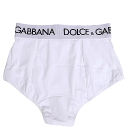 White Nylon Logo Waistband Panty Underwear