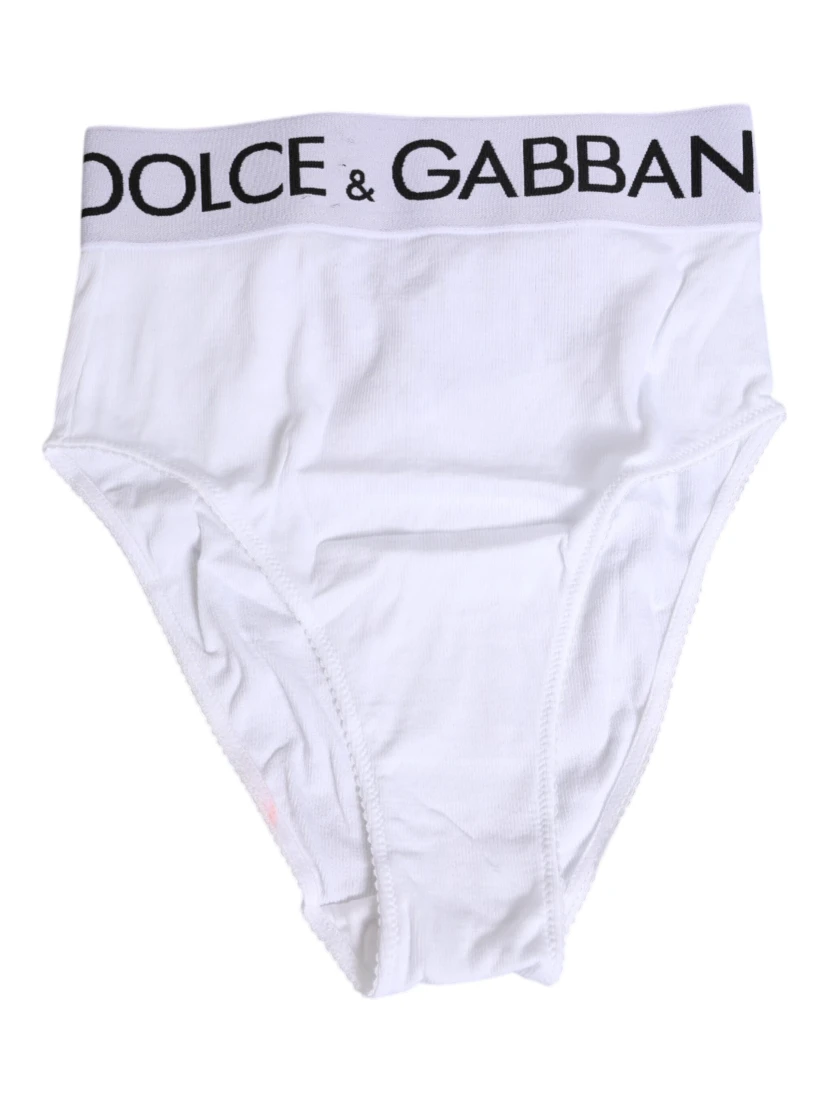 White Cotton Stretch High Waist Panty Underwear