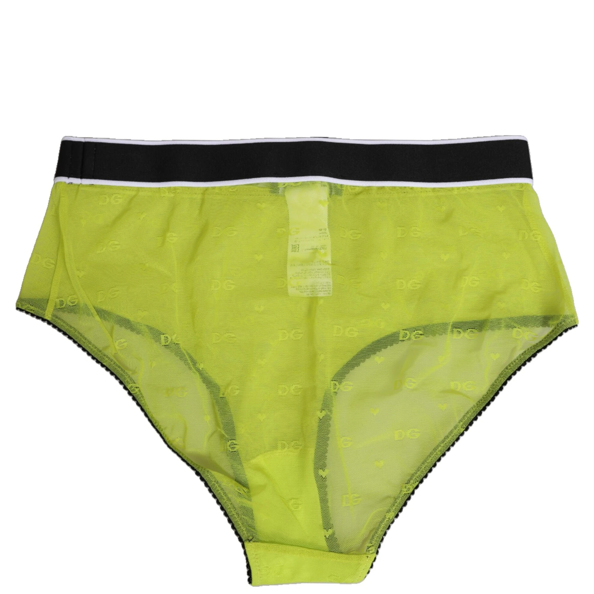 Green Nylon Logo Waistband Brief Panty Underwear