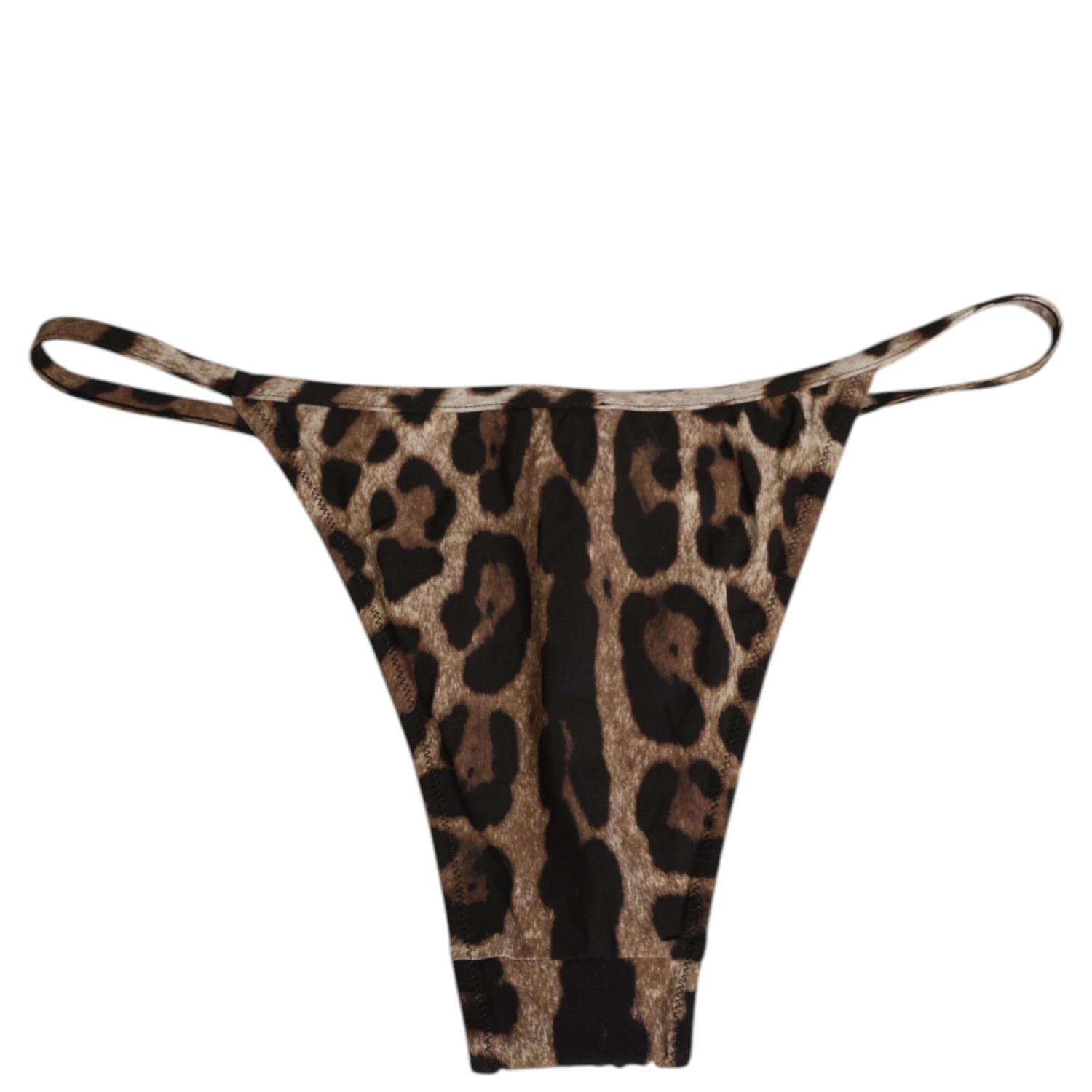 Brown Leopard Triangle Tanga Panty Underwear