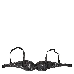 Black Acetate Stretch Balconette Bra Underwear