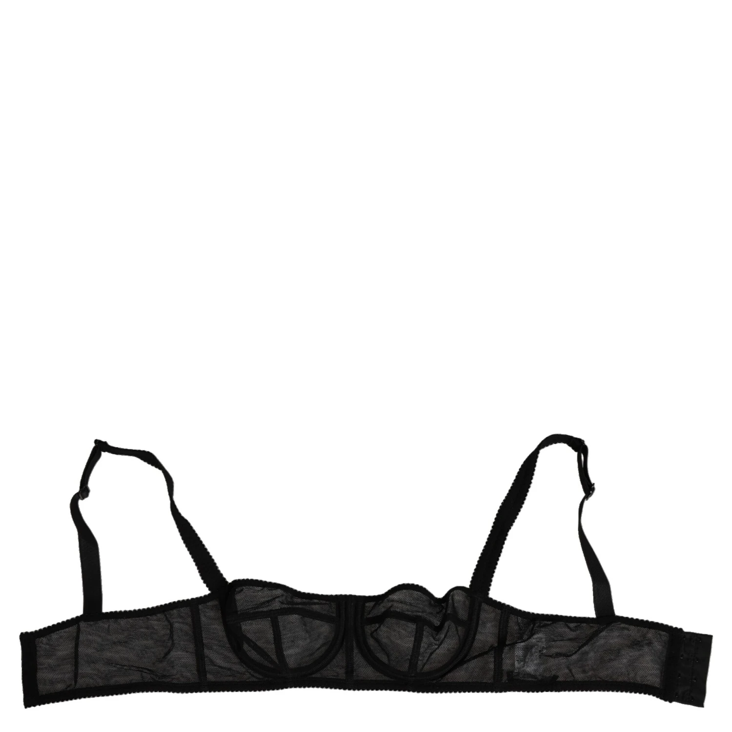 Black Floral Underwired Balconette Bra Underwear