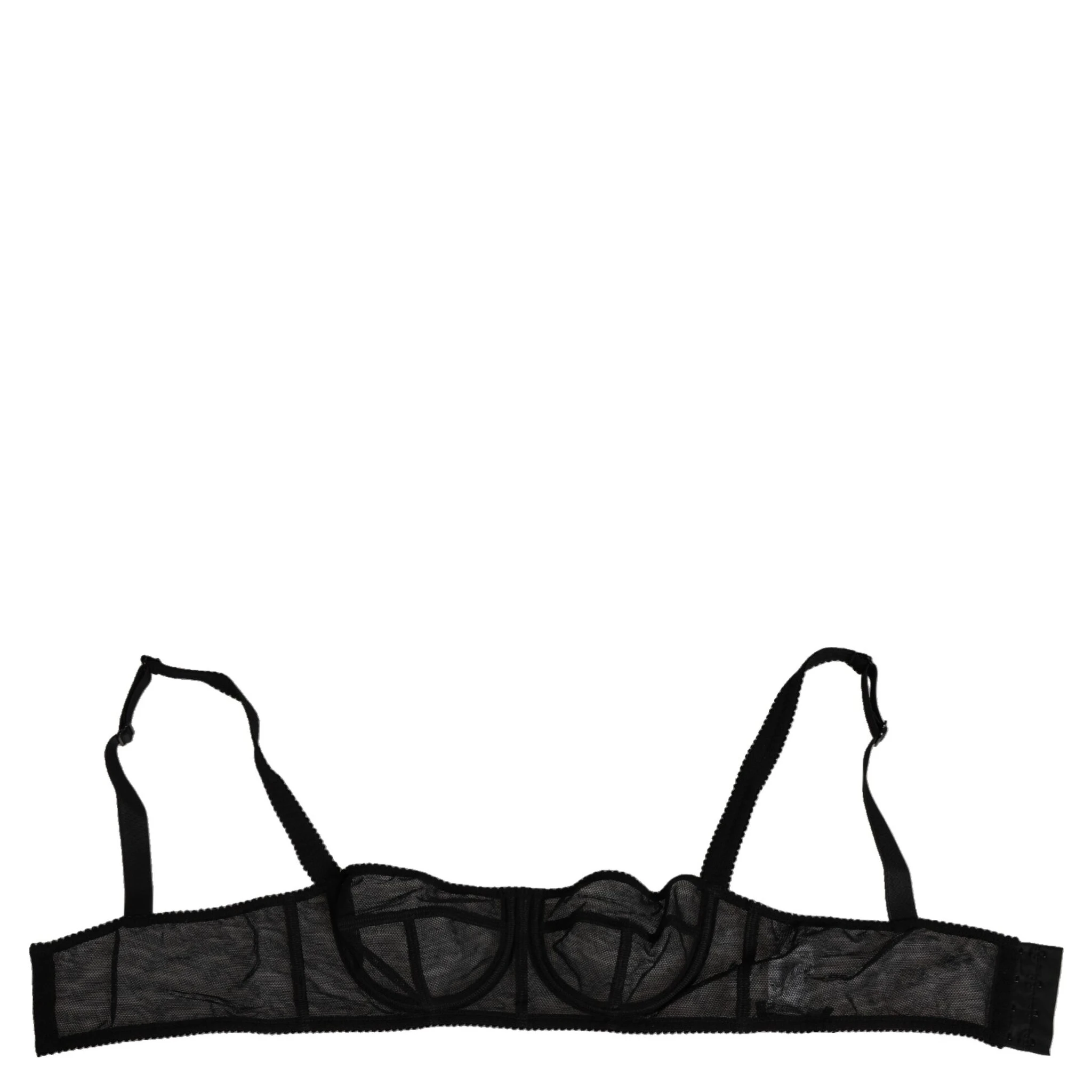 Black Floral Underwired Balconette Bra Underwear