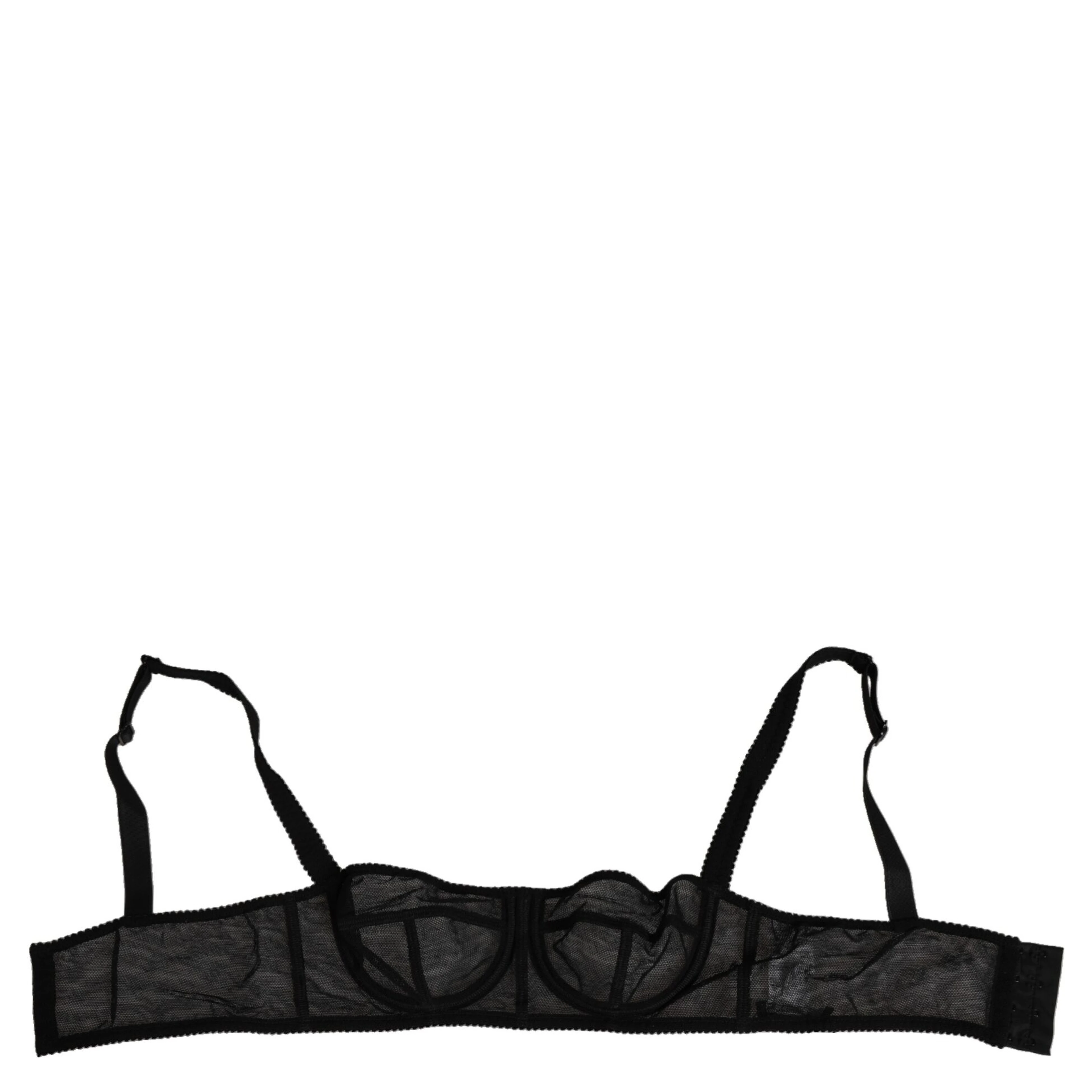 Black Floral Underwired Balconette Bra Underwear