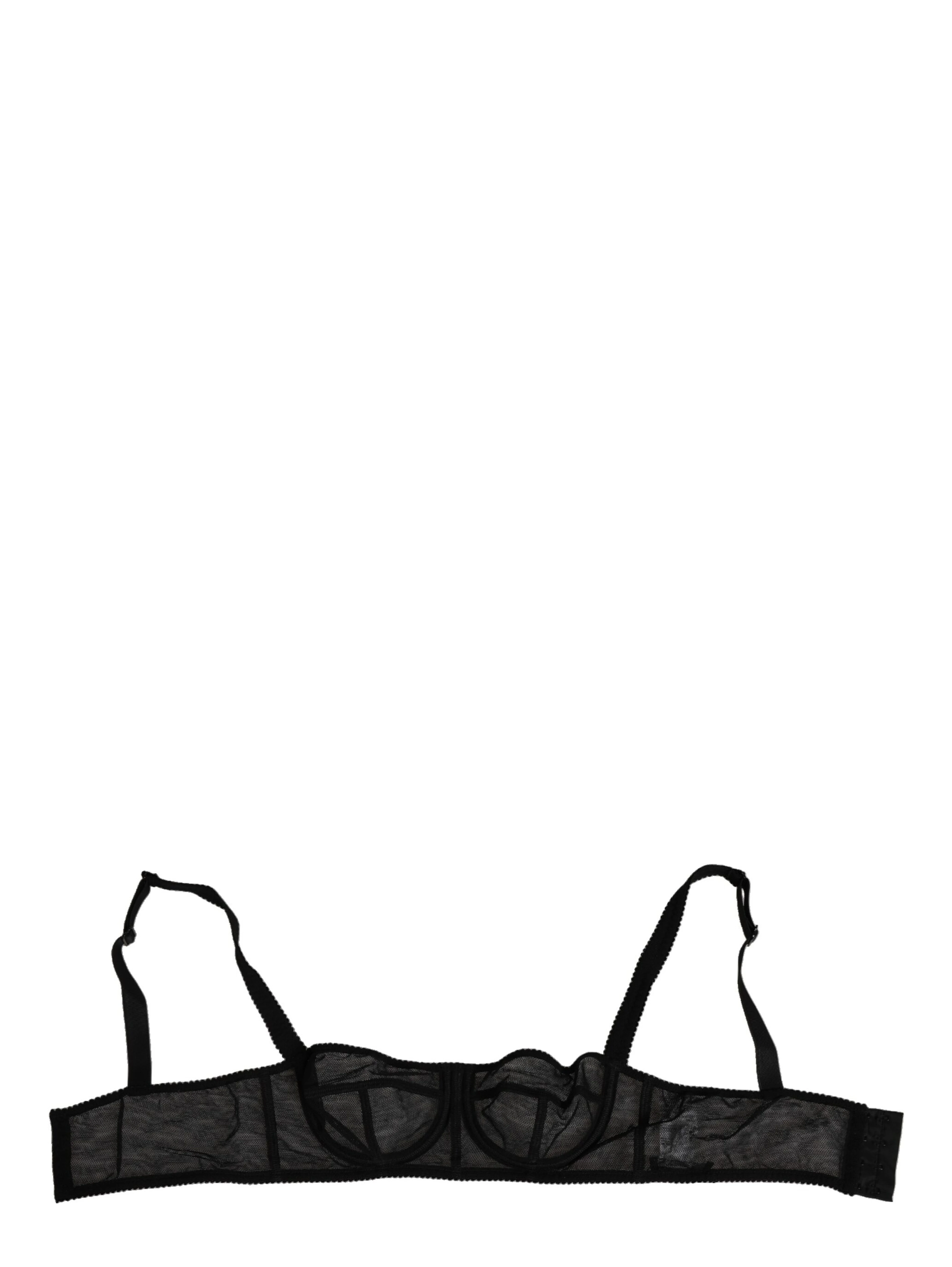 Black Floral Underwired Balconette Bra Underwear