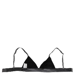 Black Silk Satin Triangle Soft Cup Underwear