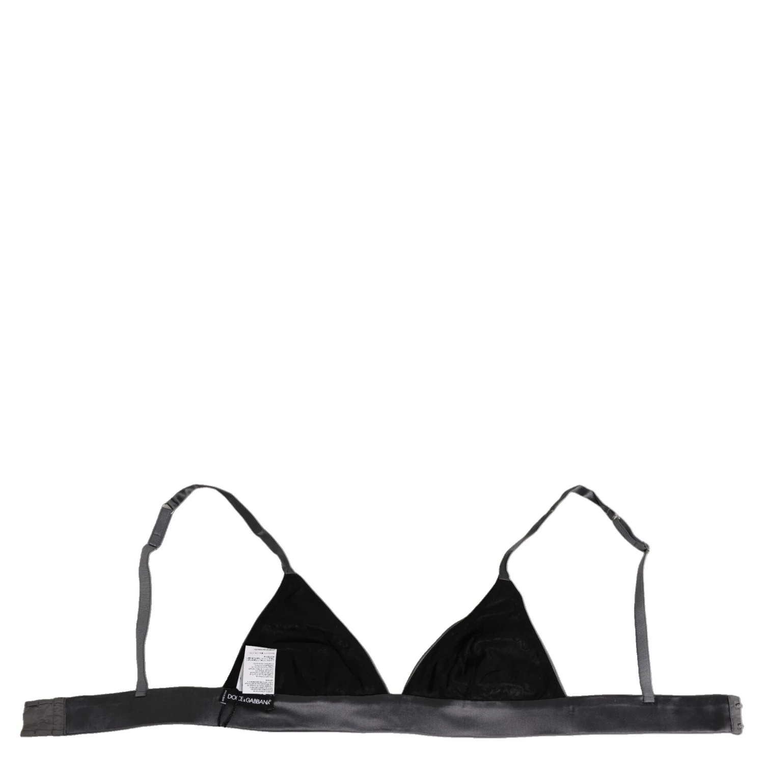 Black Silk Satin Triangle Soft Cup Underwear