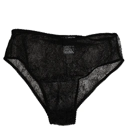 Black Nylon Stretch High Waist Panty Underwear