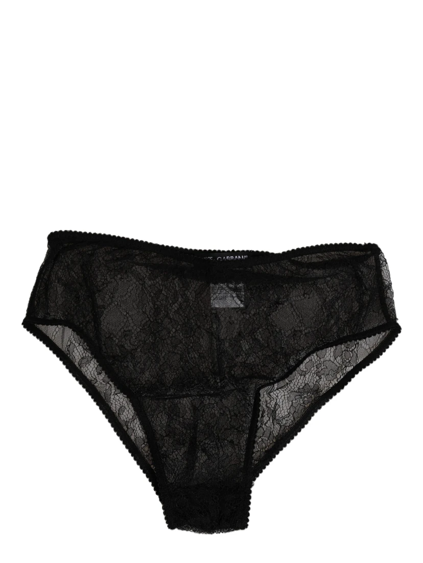 Black Nylon Stretch High Waist Panty Underwear