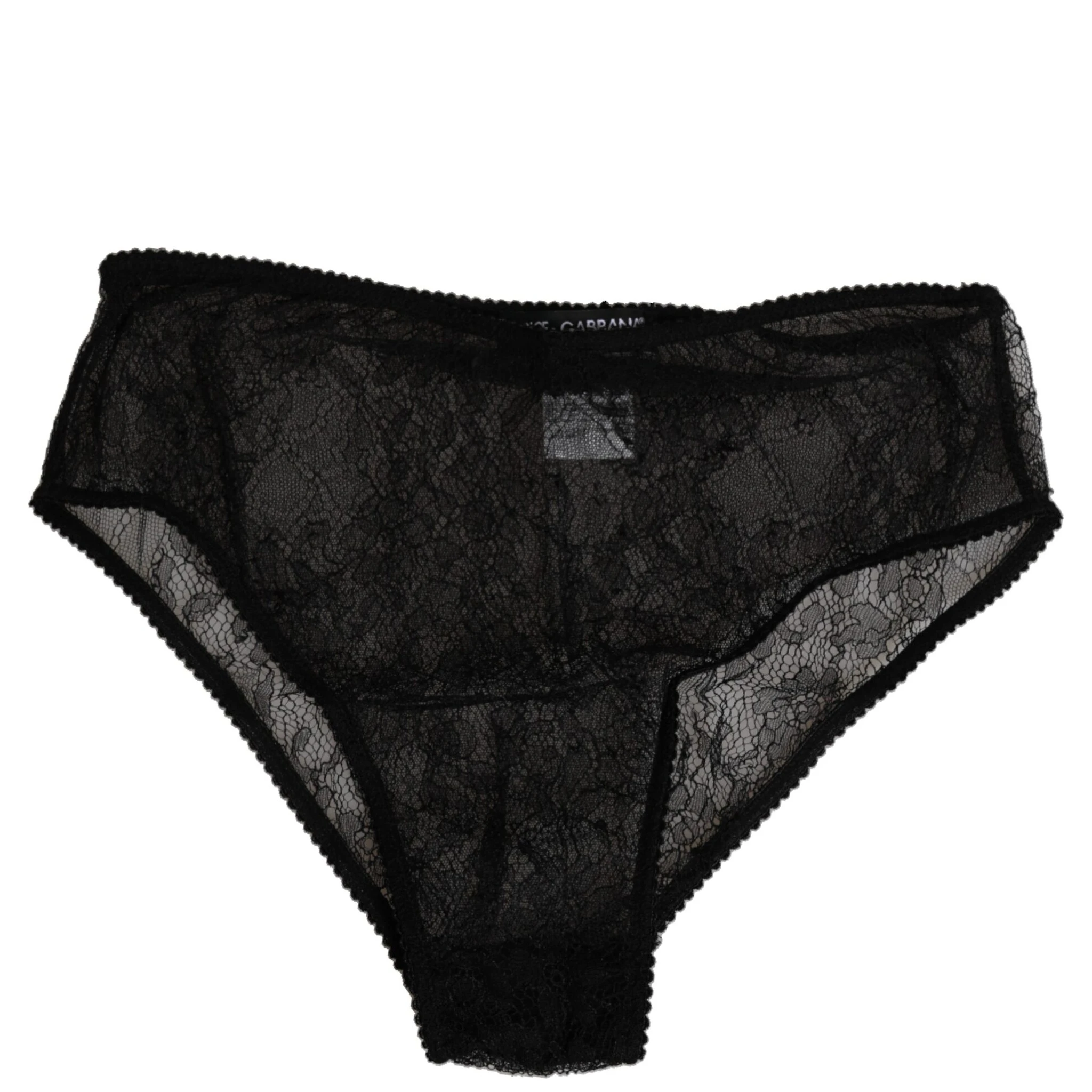 Black Nylon Stretch High Waist Panty Underwear