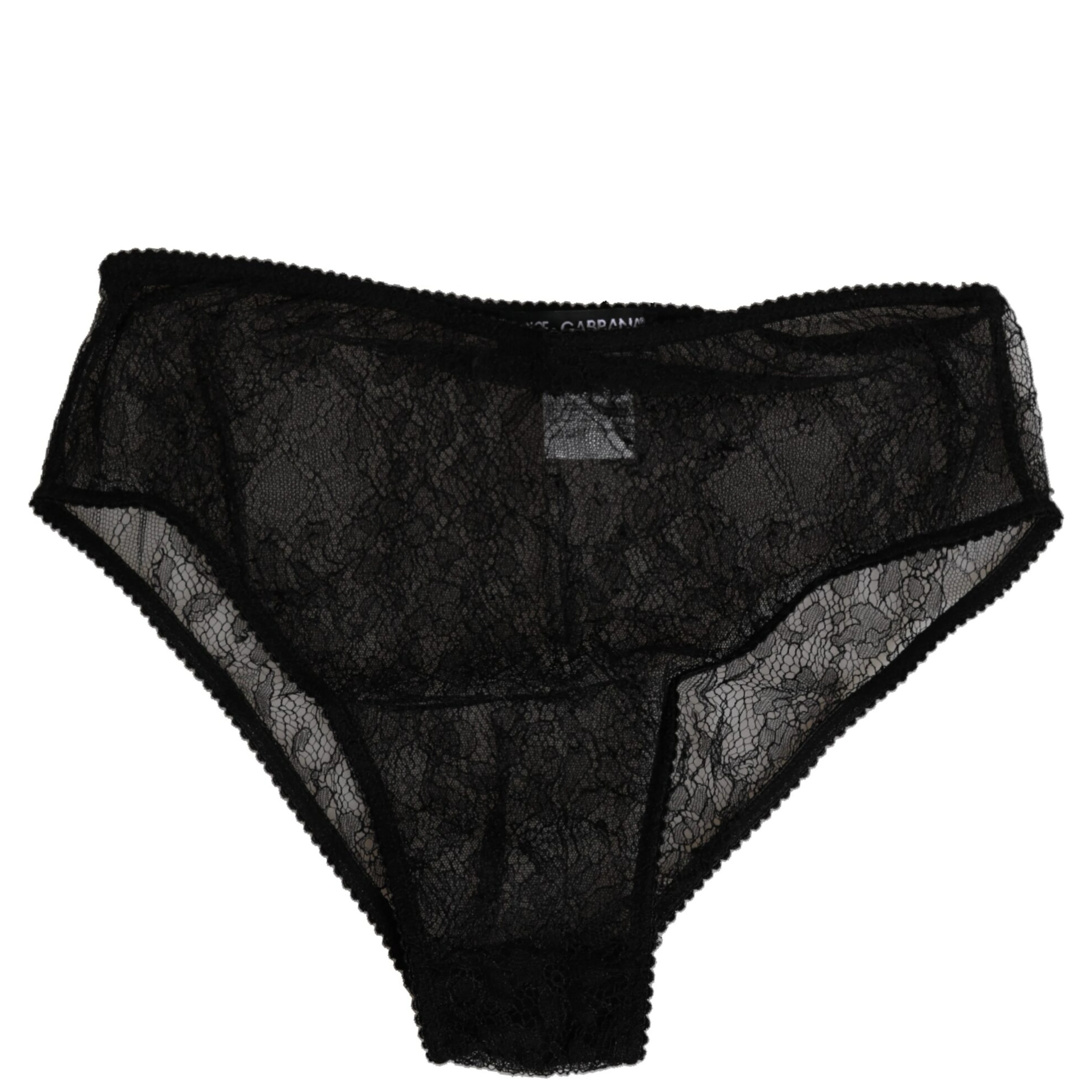 Black Nylon Stretch High Waist Panty Underwear