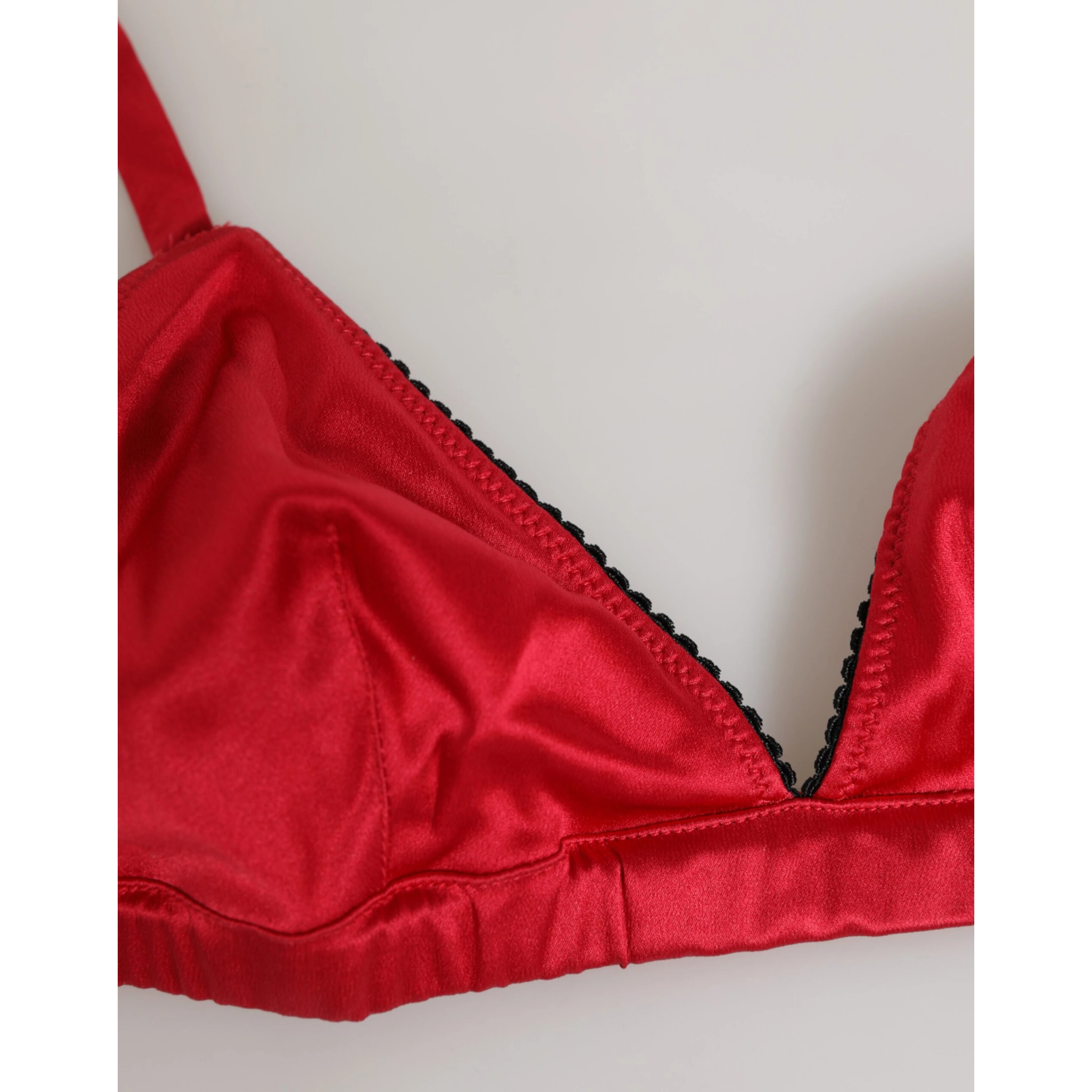 Red Silk Satin Triangle Soft Cup Br Underwear