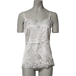 Off White Floral Lace Tank Lingerie Top Underwear