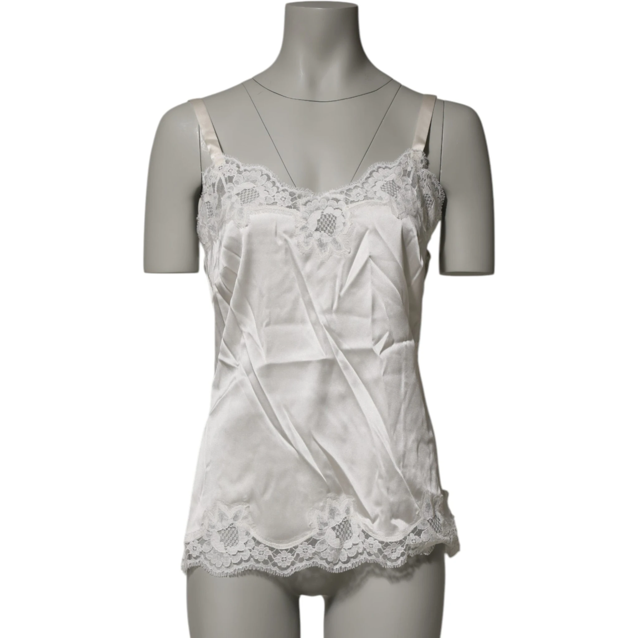Off White Floral Lace Tank Lingerie Top Underwear
