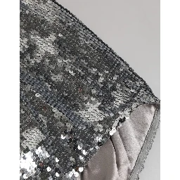 Silver Nylon Sequined Slip Girdle Panty Underwear