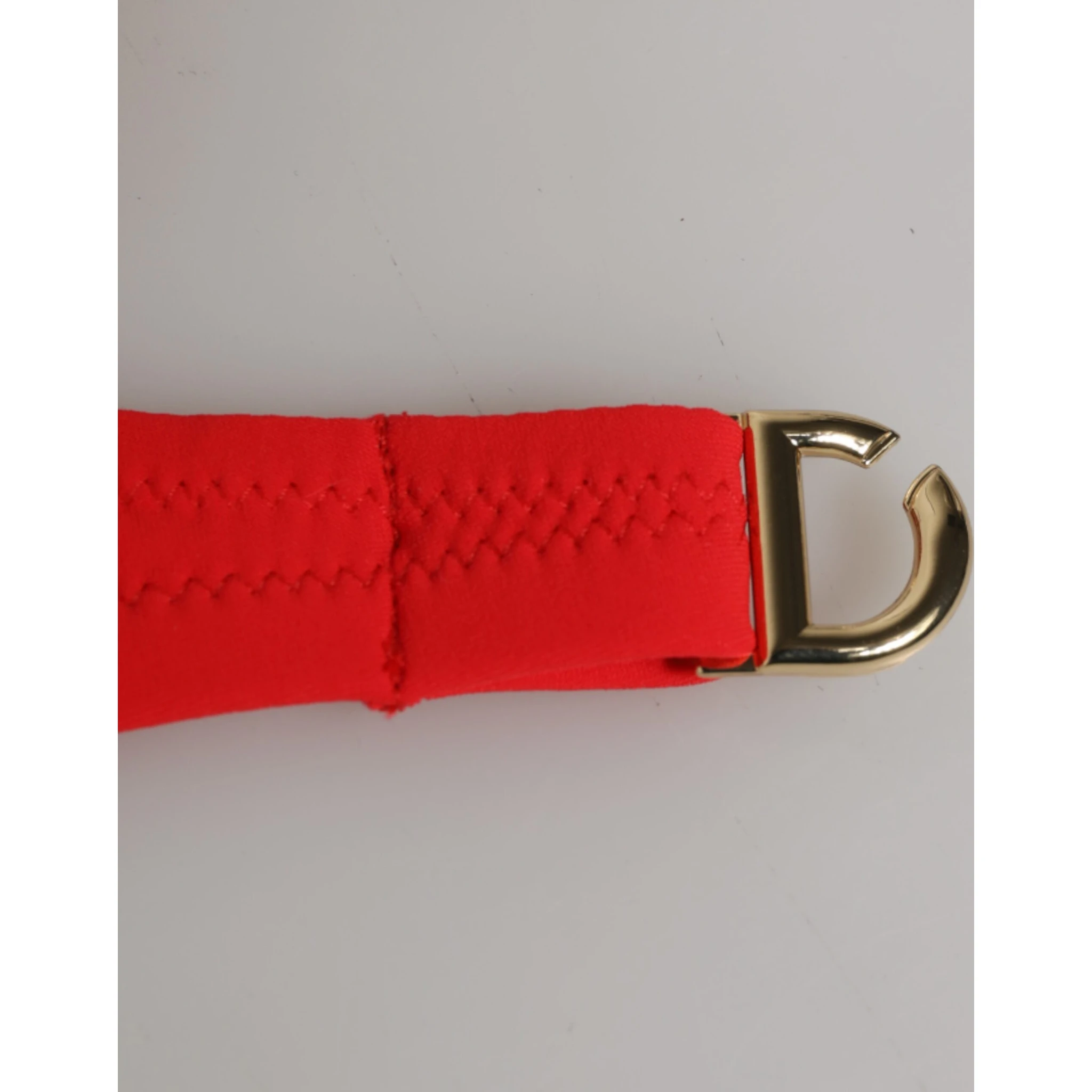 Red Nylon Swimsuit 2 Piece Top Bottom Swimwear