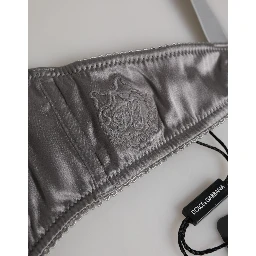 Gray Silk Underwired Balconette Bra Underwear